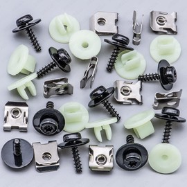 Rexka 10 Sets T30 Engine Splash Shield Guard Undertray Cover Screws Bolt Nut Clip Kit Compatible with Ford Focus Fusion Escape Explorer C-Max Transit Connect Lincoln MKC