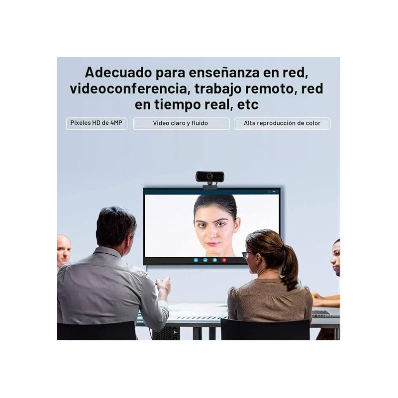 PUSOKEI Cámara Web USB 4K, Cámara Web HD con Micrófono,
