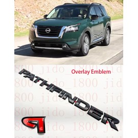 Unbranded Gloss Black Overlay EMBLEM FITS 2022-2024 NISSAN PATHFINDER MODELS