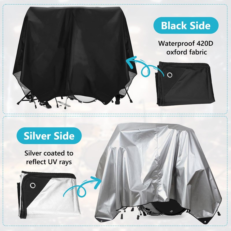 MUTUSHI Drum Dust Cover Protective Cover - Suitable for Most
