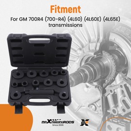 maXpeedingrods T-0220-700R4 Master Bushing Driver Set for GM Transmissions 700-R4 4L60 4L60E 4L65E Bushing Bearing Seal Installer Remover Tool Kit with Knurled Handle, 13pc Bearing Press Kit