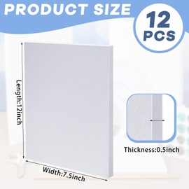 Frienda 12 Pcs Insulation Foam Board 12" X 7.5" X 1/2" Insulation Foam Board Bulk XPS Foam Sheet Insulation Panel for DIY Crafts Sculpture Modeling Floral Arrangements School Home Office Art (White)