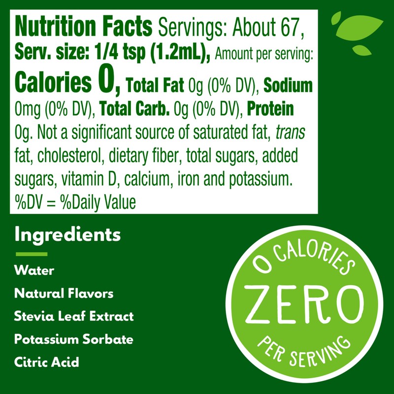 Truvia Zero-Calorie Liquid Sweetener from the Stevia Leaf, 2.7 Fl