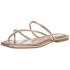 DOLCE VITA Women's Leanna Sandal, Dark Gold Crackled Stella, 6