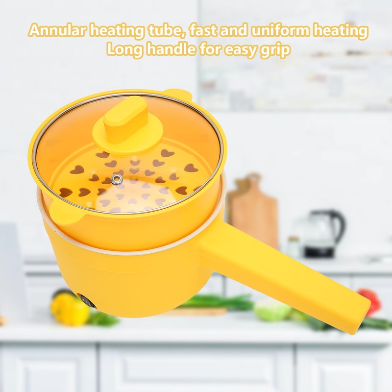 1.8L Multifunctional Electric Pot Annular Heating Tube Long Handle Double