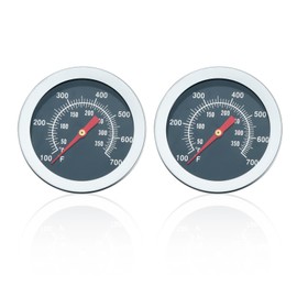 Hicello 2PCS BBQ Grill Thermometer Temperature Gauge 100 to 700°F Replacement for Chargriller 5050, 2.05'' Dia. Temp Gauge Compatible with Charbroil, Jenn-Air, Perfect Flame, King Griller, Dyna-Glo