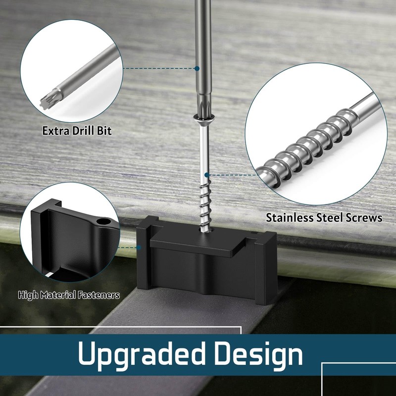 500PCS Hidden Fasteners Deck Fasteners for Installing Composite Deck Boards,