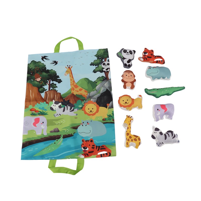 Baby Soft Toy Set with Play Mat Bright Color Sound