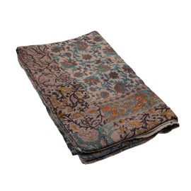Creative Co-Op Vintage Cotton Printed Rali Throw with Embroidery, Multicolor