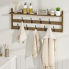 AMBIRD Coat Rack Wall Mount with Shelf, 29" Coat Hooks