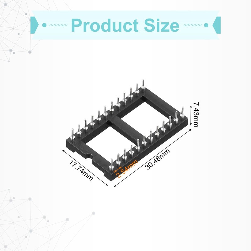 QUARKZMAN DIP IC Chip Socket Adapter 24 Round Pin IC