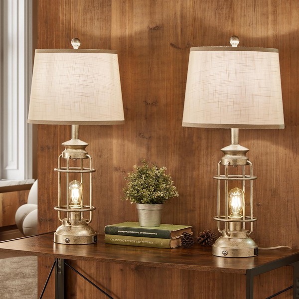 YIMNOVP 28.5" Retro Industrial Table Lamp for Living Room Bedroom