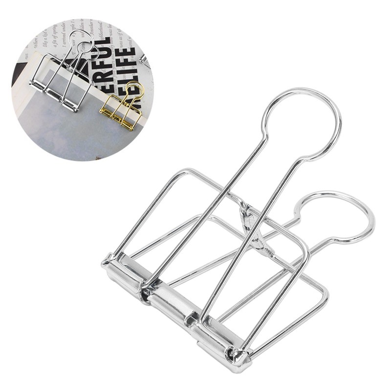 51mm 30pcs Binder Clips Strong Clamping Force Metal Hollow Tail