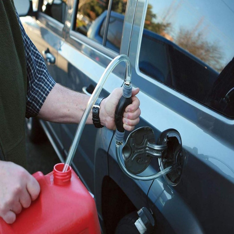 Gasoline Siphon Hose Pump, Hand Siphon Pump for Gasoline Transfer,