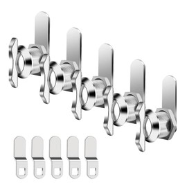 Daumen-betriebene, versetzte Nockenschlösser, 1,6 cm (5/8 Zoll), nicht verriegelndes Knaufschloss mit Verriegelungsplatten für Wohnmobil-Fach, Wohnmobil-Aufbewahrungstür, Schrank (gerader Typ), 5