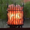 Himalayan Glow Pillar style Salt Basket Lamp with salt chunks,