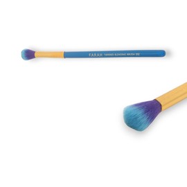 F.A.R.A.H Brushes Premium Quality Tapered Blending 35E Makeup Brush - Perfect For Blending Liquid, Cream, or Flawless Powder Cosmetics - Buffing, Stippling, Concealer (Blue)