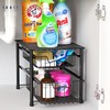 Simple Houseware Stackable 2 Tier Basket Drawer, Black