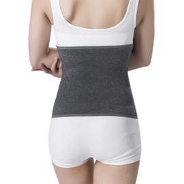 JIAHG Winter Kidney Warmer, Cashmere Back Warmer, Abdominal Warmer, Elastic Waist Support Waist Warmer, Body Warmer, Waist Protector Belt, Band Lumbar Warmer for Women, grey