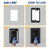 Iwillink Brush Wall Plate (5 Pack), Cable Pass Through Insert