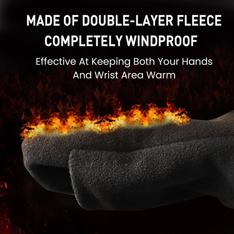 FINGER TEN Winter Golf Gloves Men Mitts Mitten Warm Fleece
