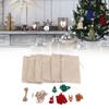 24Pcs Christmas Advent Calendar Drawstring Bags Reusable Hanging Countdown Pouch