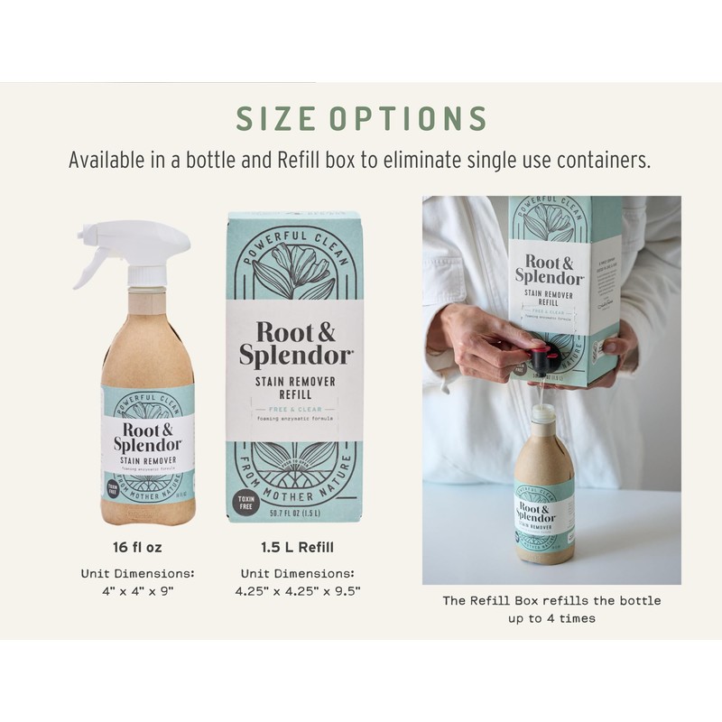 Root & Splendor Non Toxic Stain Remover Refill - Natural