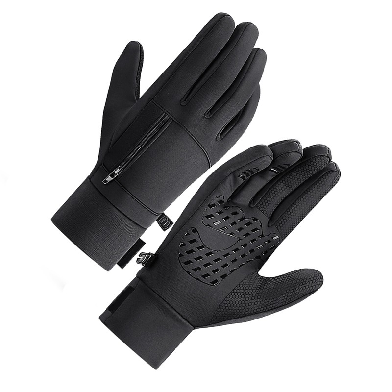 Men Winter Waterproof Gloves Touchscreen Pocket Anti-Slip Fleece Thermal Sport