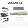 Craft Knife Set 6 Steel Blades Ergonomic Handle Hobby Knife