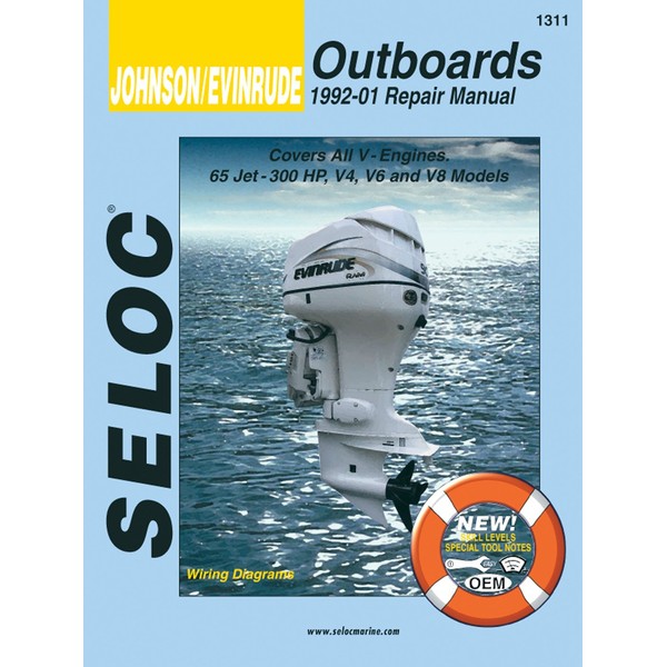 Sierra International Seloc Manual 18-01311 Johnson/Evinrude Outboards Repair 1992-2001 65 Jet-300 HP V4 V6 & V8 Model
