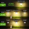 CLAONER Solar Lights Outdoor, [128 LED/6 Packs] Solar Motion Sensor
