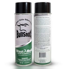 BullSnot Blast Odor Eliminator – Powerful Car & Home Smell Neutralizer. Eliminates Pet, Food, Tobacco, and Mold Odors. Safe for Carpets, Upholstery, Fabrics. Made in the USA.