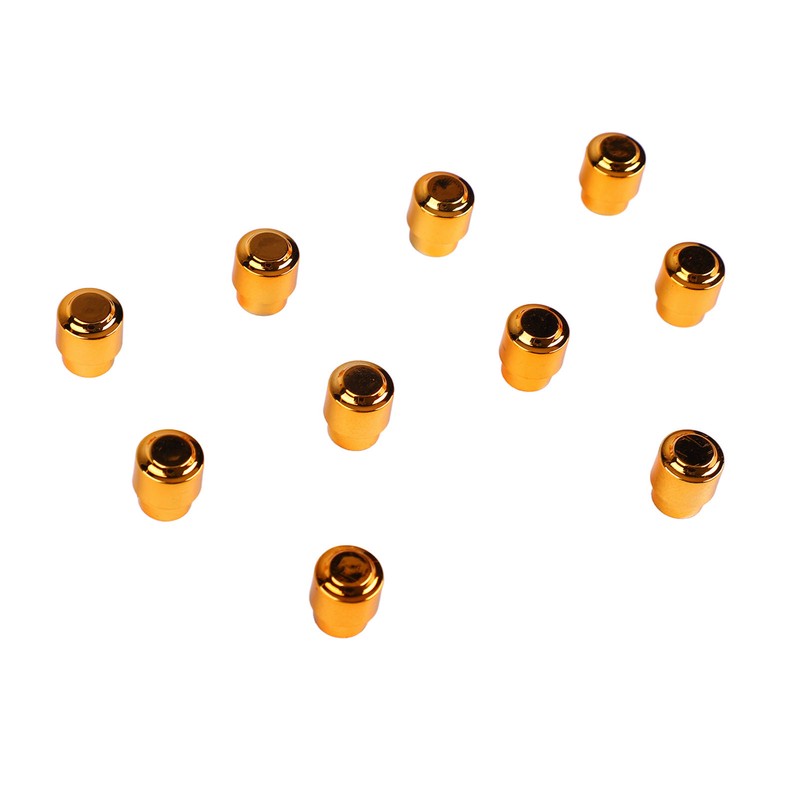 10PCS Electric Guitar Pickup Switch Tip Gold Round Retro Plastic