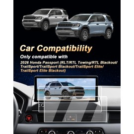 2026 Honda Passport Screen Protector - For 2026 Honda Passport 12.3-Inch Touch Screen Protector - 2 Pcs Nano Film For 2026 Honda Passport(RLT/TrailSport/TrailSport Elite) Accessories Plastic Protector