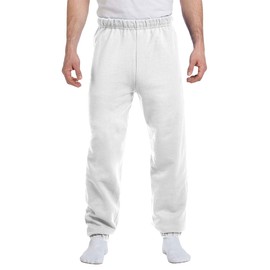 Jerzees 8 oz Sweatpant (973M) No Pockets Available in 10 Colors - White 973M L