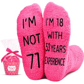 HAPPYPOP 71st Birthday Gifts for Women - 71 Year Old Birthday Gifts for Women, 71st Birthday Socks for Her, 71st Gift Ideas