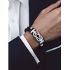 Bandmax Inspirational Gifts Bracelets for Men with Encourage Message Black