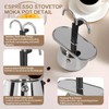 Uncoated 2 Cup Dual Pipe Moka Pot 304 Thickened Stainless