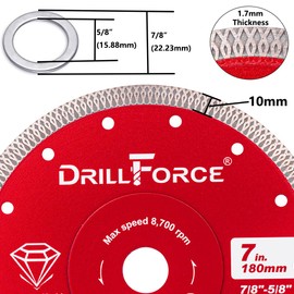 VALYRIANTOOL 7 inch Super Thin Diamond Blade, Diamond Saw Blades for Angle Grinder, 7" Tile Blade for Smooth Cutting Porcelain Ceramic Granite Marble Tile (1-Pack)