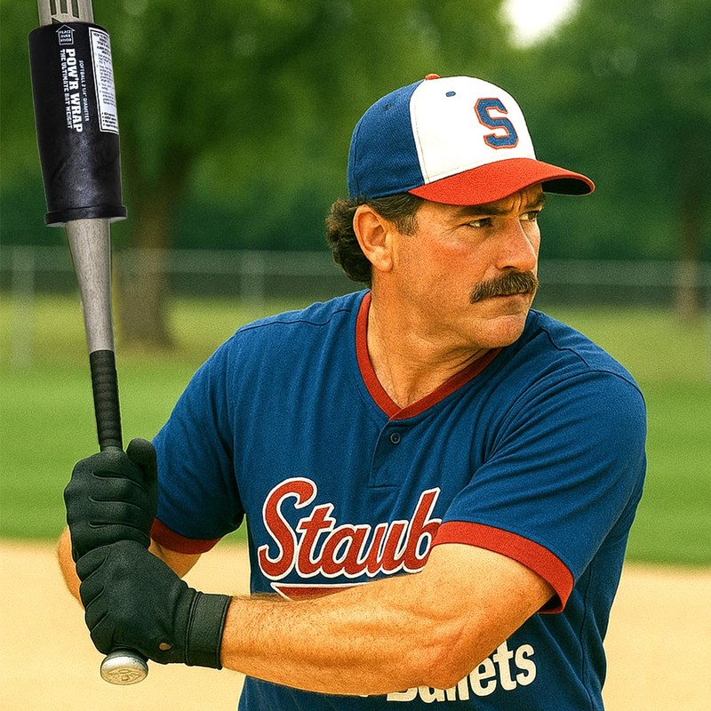 Pow’r Wrap Bat Weight for Softball, 24-Ounce Black Polycarbonate Softball