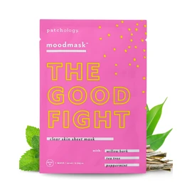 Patchology Moodmask The Good Fight Facial Sheet Mask - Hydrating & Soothing Face Mask for Men and Women - Willow Bark, Tea Tree & Peppermint for Moisture and Skin Support