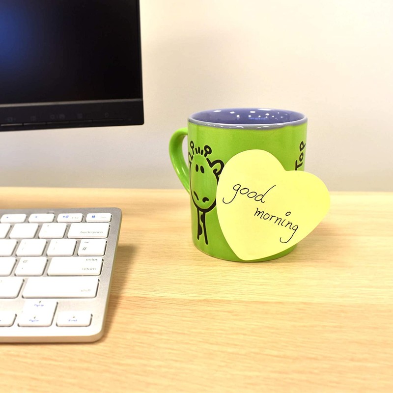 GUMTAPE Heart Shape Sticky Notes 76 mm x 76mm, 6