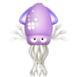 Dancing Squid Toy, Tummy Time Baby Toys, Electric Crawling Octopus Toys with Fishing Rod, Squid Dancing and Music Toys for 3 4 5 Years Old Baby Walking Toddlers Girl Boy Birthday Gifts Desk Decor