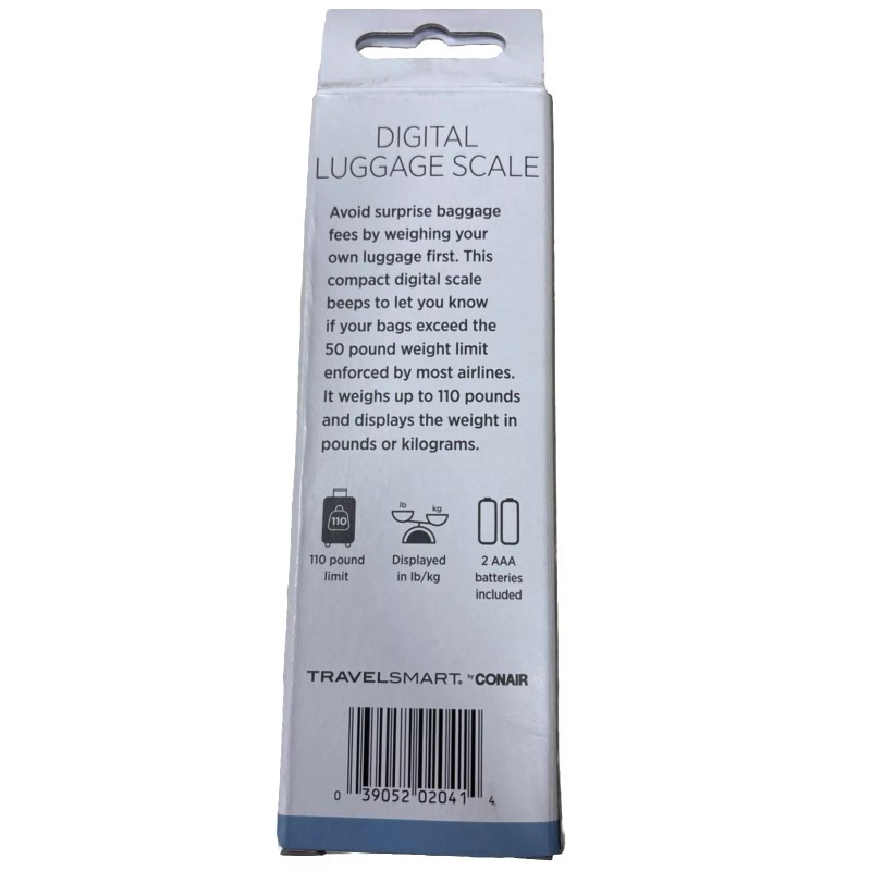 Travel Smart Digital Luggage Scale Weighs Up To 110 LBS