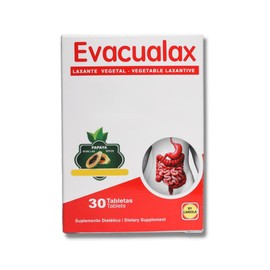 EVACUALAX Senna Laxative Tablets - Natural Vegetable Laxative with Senna Leaf, Prune & Papaya Seed - Herbal Stool Softener for Constipation Relief, Digestive Support, Postpartum & Travel - 30 Tablets