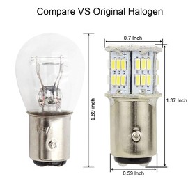 DOPHISALL AUTO 4-Pack Super Bright 6500K White Color Low Power 1157 2057 2357 7528 BAY15D LED Bulbs Replacement for Back Up Reverse Lights or Tail Brake Lights