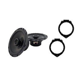 Harmony Audio Compatible with 2008-2012 Chevy Malibu HA-R65 6.5" New Front Door Replacement 300W Speakers and HA-823006 6.5" 6.75" Speakers Adapter