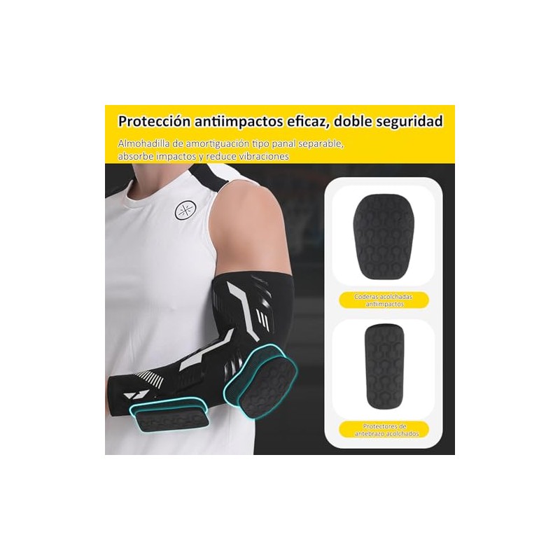 2 Piezas Coderas Deportivas para Hombre y Mujer, Transpirable y