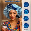 Discover Premium Double Layer Silk Satin Sleeping Bonnets Designed for