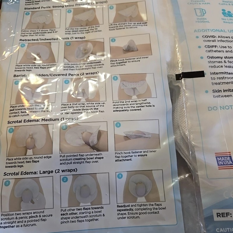 QuickChange Men's Incontinence Wrap | 1 Size | 10 Count